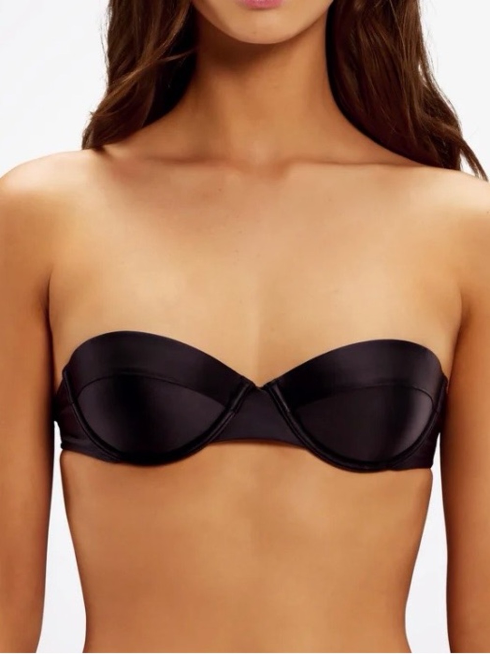 Express Black Strapless Baloncette Bikini Top